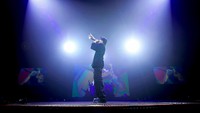Potret Suga di tengah-tengah penampilannya dalam konser Agust D D-DAY TOUR in Jakarta. (Foto: Courtesy of BIGHIT MUSIC)