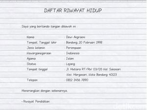 8 Contoh Daftar Riwayat Hidup Sesuai Struktur, Cocok untuk Lamaran Kerja