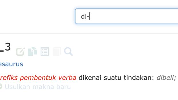 di awalan dan di kata depan
