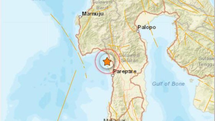Gempa M 2,3 mengguncang Pinrang, Sulsel.