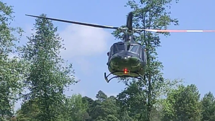 Helikopter latih di Ciwidey