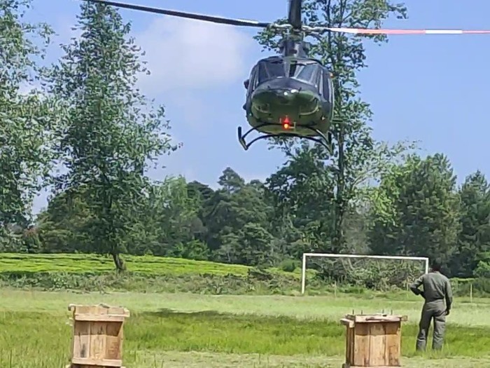 Helikopter latih di Ciwidey