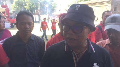 Ketua DPRD Bali I Nyoman Adi Wiryatama di Tabanan, Minggu (28/5/2023). (chairul amri simabur/detikBali)