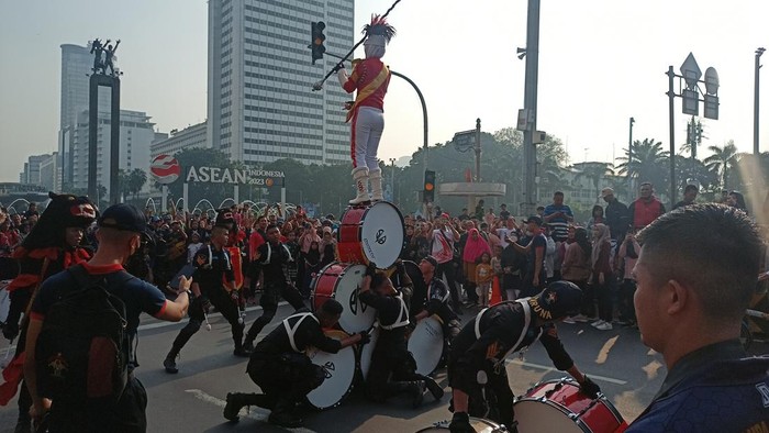 Kirab Pancasila Ramaikan CFD Sudirman-Thamrin Pagi Ini (Adrial/detikcom)