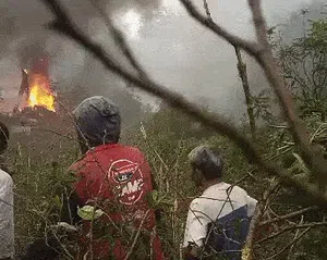 Video Helikopter Jatuh di Perkebunan Teh Ciwidey