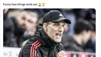 Thomas Tuchel dipecat Chelsea tapi sekarang malah menang Bundesliga bersama Munich. Foto: Meme Dortmund