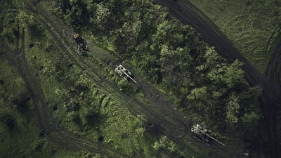 Penampakan dari Udara Medan Pertempuran Rusia-Ukraina di Donetsk