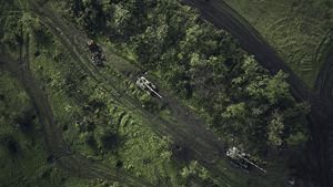 Penampakan dari Udara Medan Pertempuran Rusia-Ukraina di Donetsk