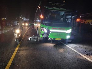 Lagi, Pemotor Tewas Hantam Bus di Jalan Denpasar-Gilimanuk