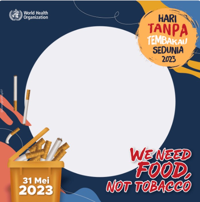 Hari Tanpa Tembakau Sedunia diperingati setiap tanggal 31 Mei. Untuk merayakan peringatannya, simak sederet twibbon Hari Tanpa Tembakau Sedunia 2023.