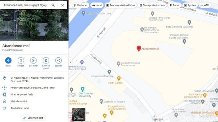 Gedung mangkrak Ngagel Surabaya