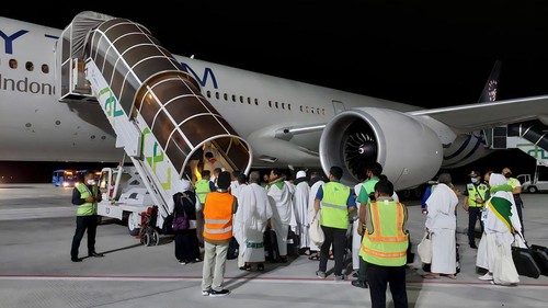 Ilustrasi pemberangkatan jemaah haji di Bandara Lombok. (Foto: Istimewa)