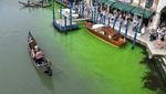 Waduh, Kanal di Venesia Mendadak Berubah Hijau