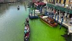 Waduh, Kanal di Venesia Mendadak Berubah Hijau