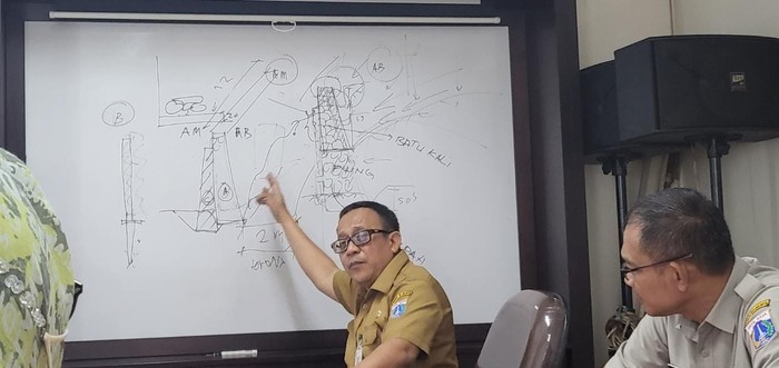 Kasudin Citata Jaksel, Widodo, sedang memimpin rapat yang dihadiri Bu Ami dari Tebet. (Dok Bu Ami)