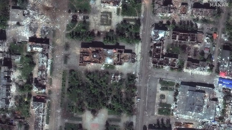 Kehancuran kota Bakhmut