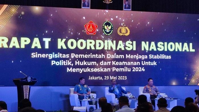 Mahfud rakor bareng Panglima TNI dan Kapolri