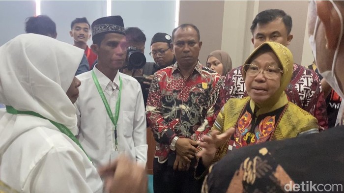 Mensos Tri Rismaharini (Jeka Kampai/detikSumut)