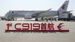 Potret Pesawat Buatan China C919 Terbang Perdana