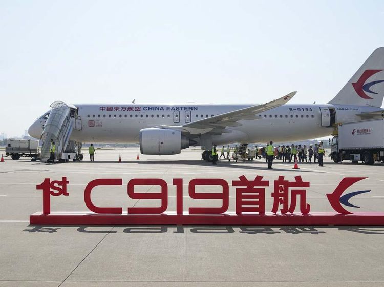 Potret Pesawat Buatan China C919 Terbang Perdana