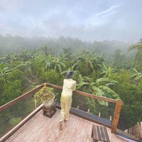 Rumah unik ini juga memiliki lantai 2 yang dibuat untuk tempat bersantai. Dari lantai 2 rumah bisa melihat pemandangan di sekitar rumah yang didominasi oleh pohon-pohon hijau. Foto: Facebook/Miykal Chun