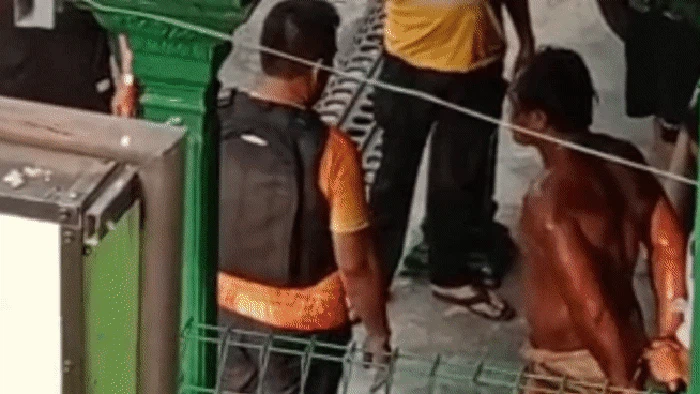 Samson saat diamankan polisi.