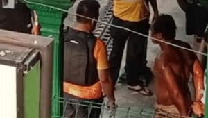 Penampakan Samson Saat Diamankan Polisi Usai Bikin Onar di Sukabumi