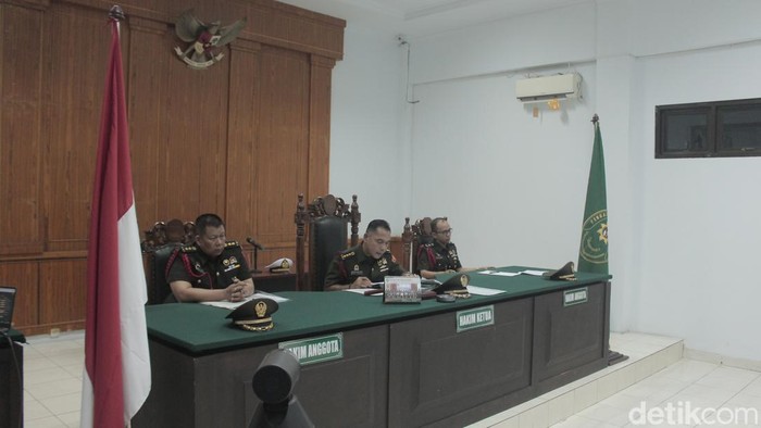 Sidang putusan dua anggota TNI bawa narkoba di Pengadilan Militer Medan