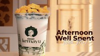 Dijajakan dengan sistem franchise, Dawet Kemayu tersebar di berbagai titik. Salah satunya di Tebet. Menunya dawet original hingga dawet dengan Fiber Cream. Harganya mulai dari Rp 17 ribu di ojek online. Foto: dawetkemayu.official