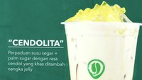 Point Coffee memang terkenal dengan kopinya, tapi mereka juga punya Cendolita. Cendol manis creamy ini ditambah gula aren dan topping nangka jelly. Harganya Rp 25 ribu. Foto: pointcoffeeid