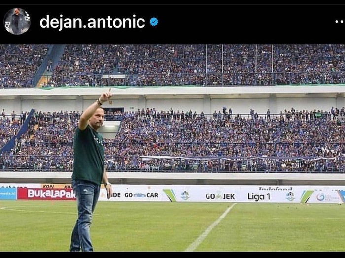 Tangkapan layar unggahan Dejan Antonic di Instagram.