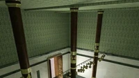 Interior Kabah berupa dinding setinggi empat meter tanpa menyentuh tembok asli. Dinding itu ditutupi tirai berwarna hijau. Bagian lantai Kabah menggunakan marmer putih. Foto: The Islamic Information