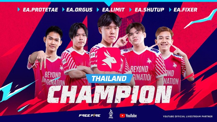 Usai sudah kompetisi Free Fire SEA Invitational (FFSI). EArena, tim asal Thailand, sukses menyabet gelar juara.