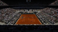 Begini suasana pertandingan di Roland Garros. 