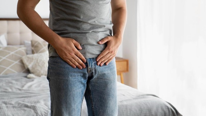 Ilustrasi Hernia Ilustrasi turun berok (hernia) pada pria.