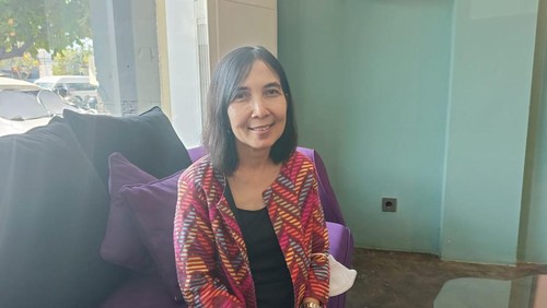 Indonesia Program Director Sustainable Fisheries Partnership (SFP) Dessy Anggraeni di Kopi Bali House Sanur, Denpasar, Bali Selasa (30/5/2023).