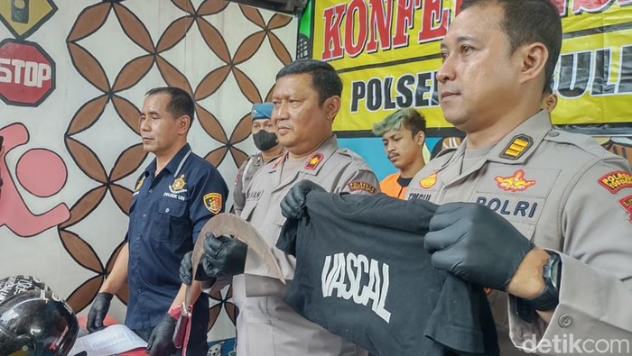 Jumpa pers kasus geng remaja di Polsek Umbulharjo, Selasa (30/5/2023).