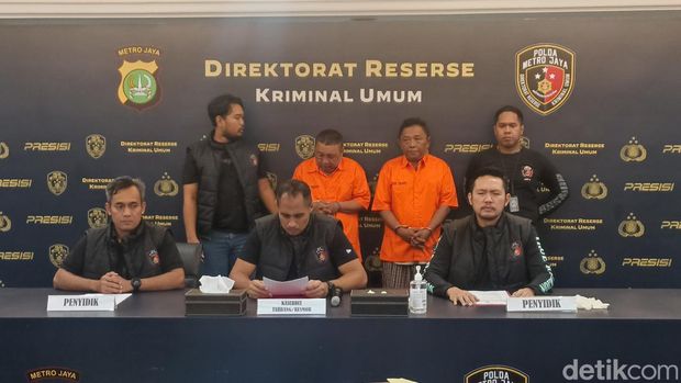 Konferensi pers pembunuhan wanita dalam karung di kolong Tol Jakut (Wildan Noviansyah/detikcom)