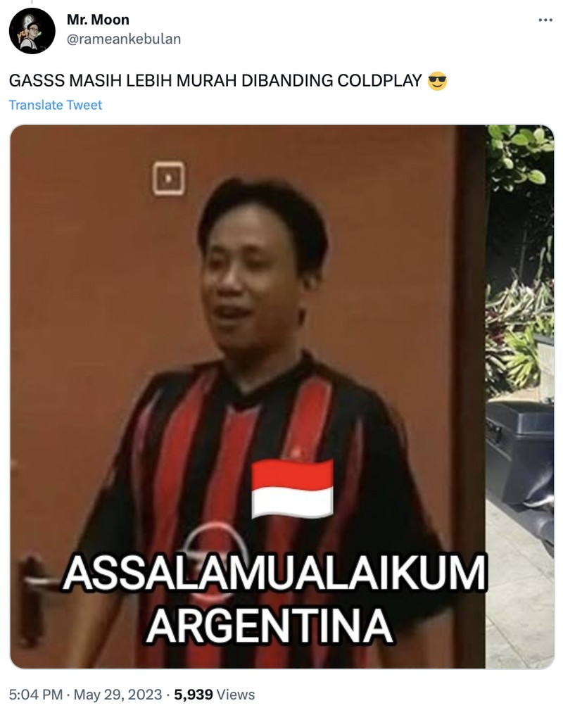 Meme Indonesia vs Argentina