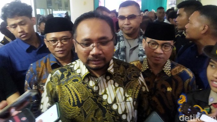Menteri Agama Yaqut Cholil Qoumas di UIN Banten (Foto: Bahtiar/Detikcom)