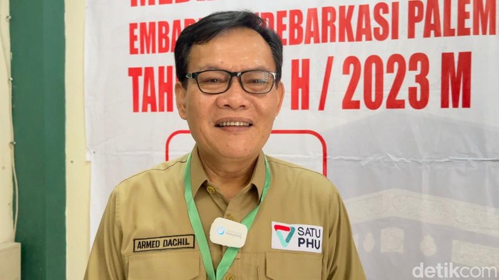 Kepala Bidang Penyelenggaraan Haji dan Umrah Kanwil Kemenag Sumsel Armet Dachil.