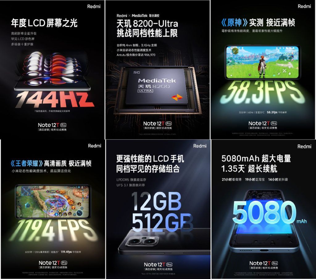 Xiaomi Redmi Note 12T Pro