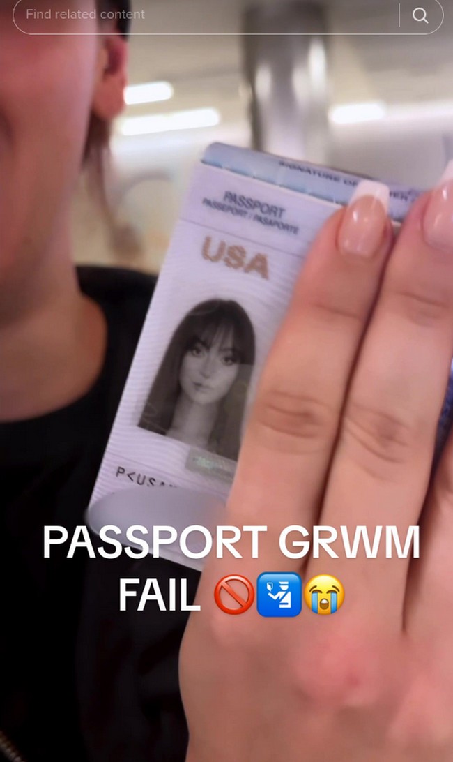 Ketika pergi dari bandara di Istanbul, Alisha memang tampil kasual. Ia tampak tidak merias wajah atau rambutnya dan memakai topi juga busana serba hitam. Sedangkan dalam foto paspor, wanita tersebut terlihat jelas memakai makeup yang mempertegas fitur-fitur wajahnya juga menata rambut dengan cantik.Foto: TikTok Alisha Marie