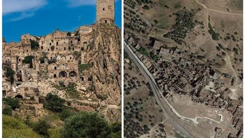 Diyakini telah dihuni sejak abad keenam masehi, Craco membanggakan alun-alun besar, penjara, dan kastil pada abad ke-15. Pada tahun 1561, populasinya lebih dari 2.500 - mungkin yang tertinggi dalam sejarah kota. Terletak di tebing di Italia selatan, Craco ditinggalkan pada tahun 1980. Pada saat itu, tanah longsor, gempa bumi, dan konflik telah lama mengusir penduduk kota yang tersisa. Foto: Ranker