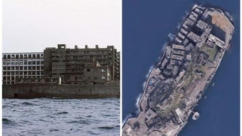 Kurang dari 10 mil lepas pantai Nagasaki, Jepang, Pulau Hashima adalah tempat komunitas pertambangan batu bara yang berkembang pesat. Juga disebut Pulau Gunkanjima (atau Pulau Kapal Perang), itu tidak digunakan lagi karena Jepang mengalihkan sumber bahan bakar utamanya dari batu bara ke minyak bumi, dan ditinggalkan pada tahun 1974. Tempat ini terdapat asrama yang pernah menampung wajib militer Korea dan tawanan perang China selama Perang Dunia II . PuaFoto: Ranker