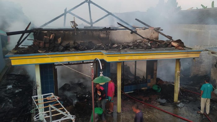 Lokasi kebakaran di Desa Gondangan, Kecamatan Jogonalan, Klaten.