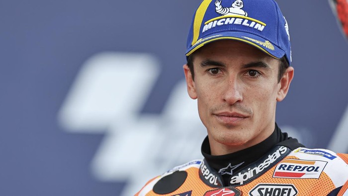LE MANS, FRANCE - MAY 13: Marc Marquez of Spain and Repsol Honda Team during the MotoGP of France - Qualifying at Circuit Bugatti on May 13, 2023 in Le Mans, France. (Photo by Qian Jun/MB Media/Getty Images)