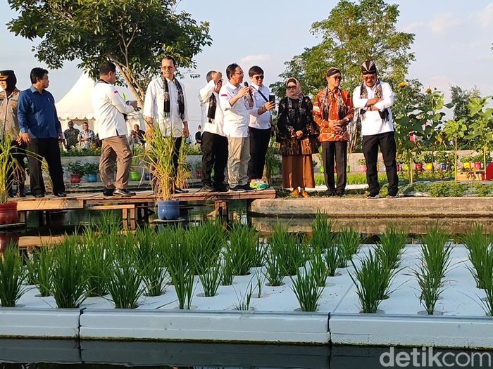 Menteri Pertanian, Syahrul Yasin Limpo meninjau Jogja Agro Park di Nanggulan, Kulon Progo, DIY, Rabu (31/5/2023).