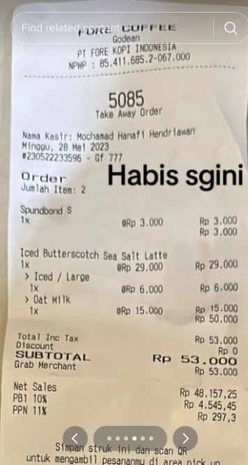 Pesanan kopi diminum driver ojol