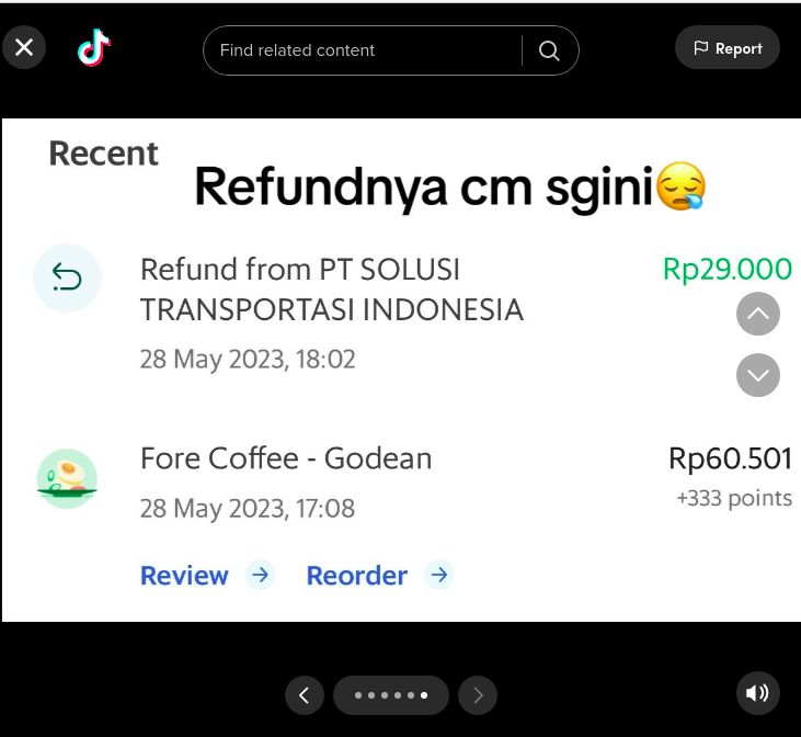 Pesanan kopi diminum driver ojol